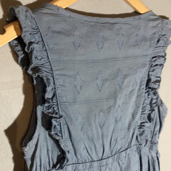 BeBop ruffled sleeveless blue mini dress Sz M - Picture 4 of 10